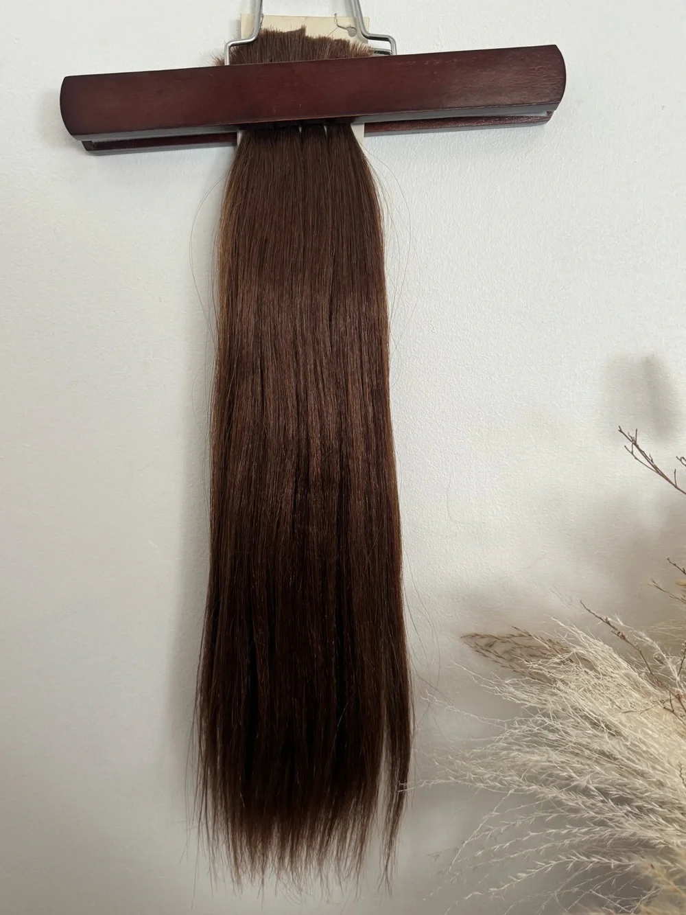 100% Human Hair Bulk Extensions Color #6 Light Brown 16” 100g Straight